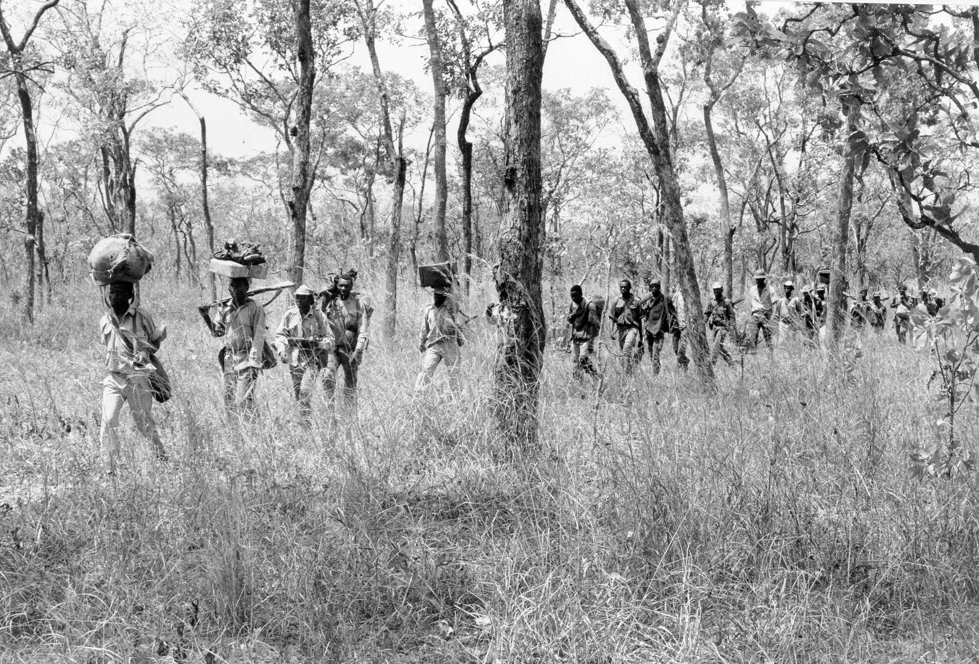 Mozambique, which is situated in Africa, lies south of the Equator and faces the Indian Ocean and the Mozambique Channel. It is 783,030 square kilometres in area and at the 1970 census it had a population of 8,233,834. In 1960 the General Assembly declared Mozambique to be a non-self-governing territory under the administration of Portugal. Because Portugal refuses to grant the people of the Territory the right to self-determination and independence, FRELIMO (the Mozambique Liberation Front) has been engaged since 1964 in an armed struggle to free the Territory from Portuguese colonial rule. More than a million Mozambicans live in the areas liberated by FRELIMO, which cover more than a quarter of the country. The United Nations has recognized the legitimacy of the struggle of the peoples of the territories under Portuguese domination to achieve self-determination and independence.

A section of the FRELIMO army on the move.