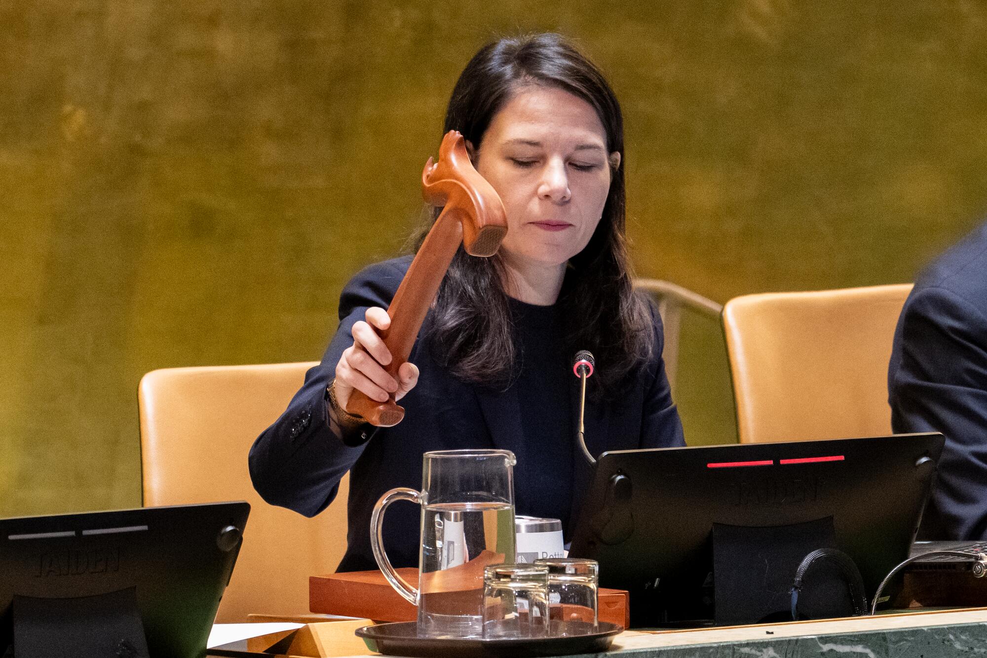 Annalena Baerbock, President of the eightieth session of the United Nations General Assembly, opens the 70th plenary meeting of the General Assembly plenary meeting held to hear the Report of the Secretary-General on the work of the Organization and the priorities of the Secretary-General for 2026.
